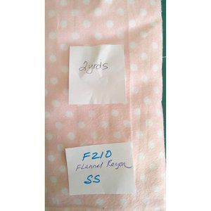 Fabric * 2 yards Flannel/Rayon * Sewing * Quilting * Blankets * F210 ss